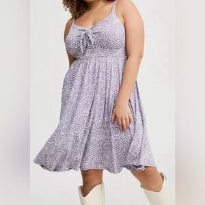 *TORRID* DAINTY FLORAL JERSEY COTTON SKATER DRESS* SZ 4X*